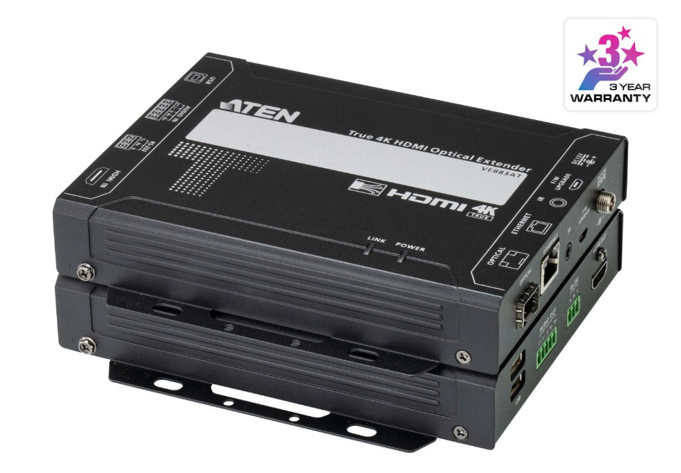Aten True 4K HDMI Multi-mode Optical Extender 4K @ 300m - (4K@300m (K1, MM)), Lossless transmission of up to 4096 x 2160 / 3840 x 2160 @ 60 Hz (4:4:4) Aten True 4K HDMI Multi-mode Optical Extender 4K @ 300m - (4K@300m (K1, MM)), Lossless transmission of up to 4096 x 2160 / 3840 x 2160 @ 60 Hz (4:4:4)